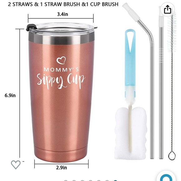 Mommy's Sippy Cup Travel Tumbler with Lids NWT - Picture 6 of 8